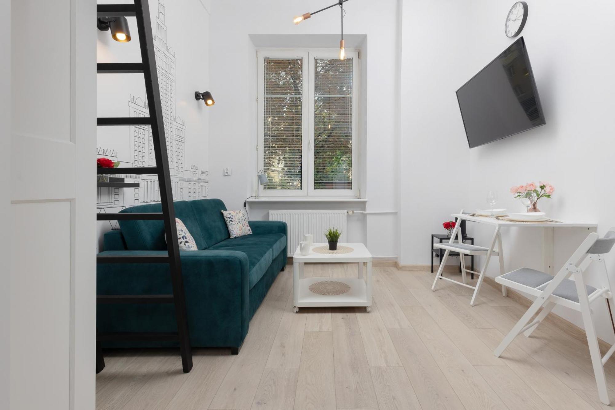 Aleja Wyzwolenia Studio with Mezzanine Warsaw Downtown by Noclegi Renters Exterior photo